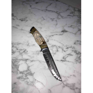 СКЕЛЯ ніж ручної роботи Олександра Репи, сталь - Ді-102 МП в обкладинках багатошарового ламінату через нікель, 66-67 HRC. Photo 3